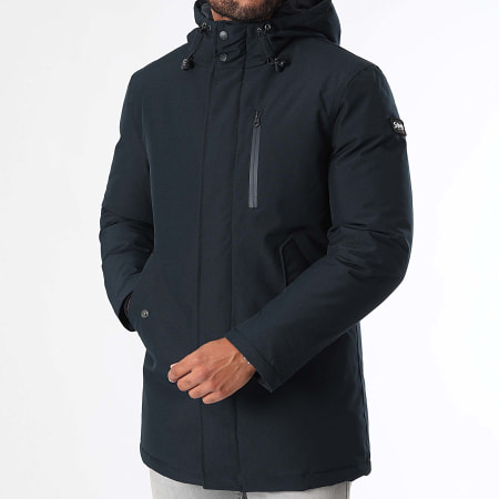 Schott NYC - M532 Parka in pelliccia blu navy