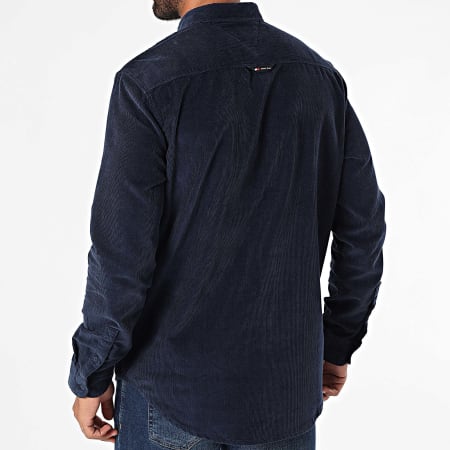 Tommy Jeans - Camicia manica lunga regolare in velluto a coste 0461 blu navy