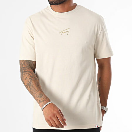 Tommy Jeans - Camiseta Gold Signature 9692 Beige Oro