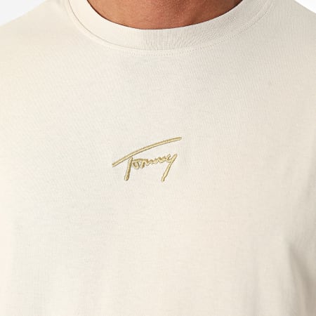 Tommy Jeans - Gold Handtekening T-shirt 9692 Beige Goud