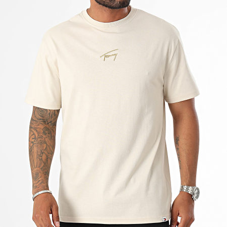 Tommy Jeans - Camiseta Gold Signature 9692 Beige Oro