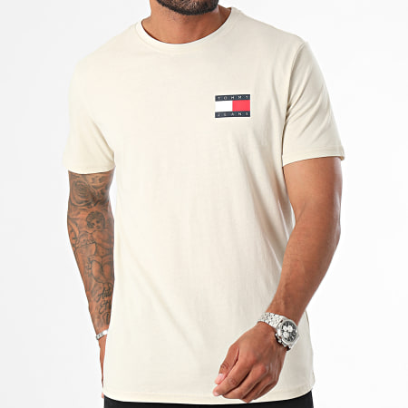 Tommy Jeans - Maglietta Essential Flag Slim 0740 Beige