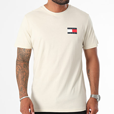 Tommy Jeans - Maglietta Essential Flag Slim 0740 Beige