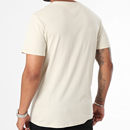 Tommy Jeans - Essentiële vlag Slim T-shirt 0740 Beige