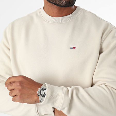 Tommy Jeans - Sweat Crewneck Regular Fit Flag 0741 Beige