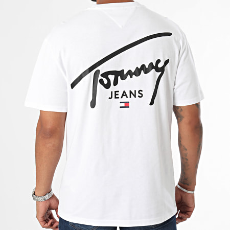 Tommy Jeans - Tee Shirt Regular Handtekening Print 8536 Wit