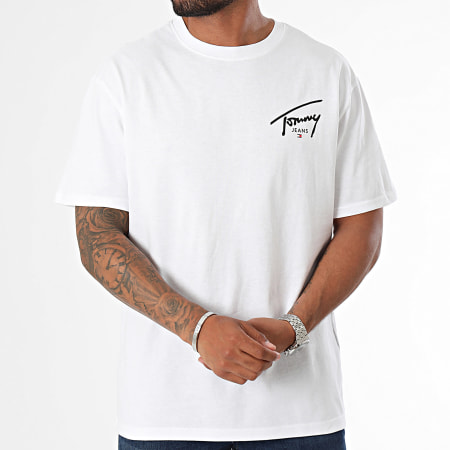 Tommy Jeans - Tee Shirt Regular Signature Print 8536 Blanc