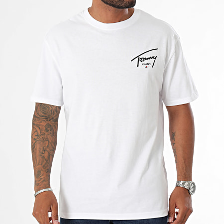 Tommy Jeans - Tee Shirt Regular Signature Print 8536 Blanco