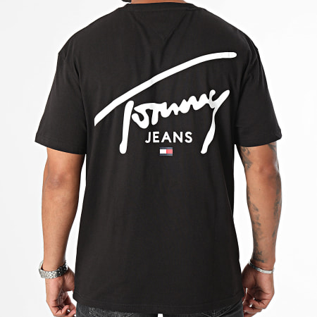 Tommy Jeans - Tee Shirt Regular Handtekening Print 8536 Zwart