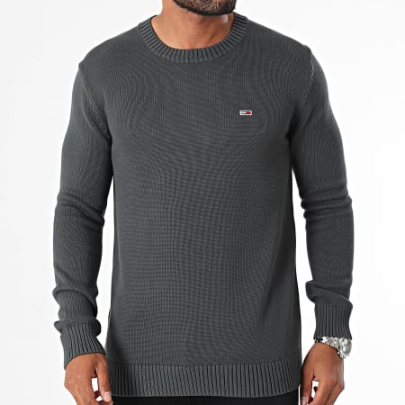 Tommy Jeans - Pull Slim Essentials 8370 Gris Anthracite