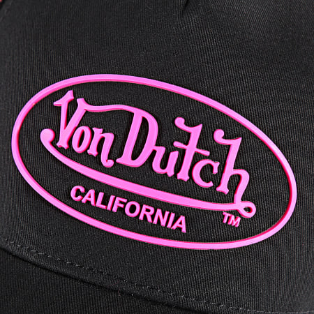 Von Dutch - Cappello Dom Trucker Nero Rosa Fluo