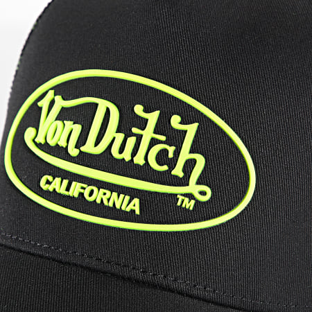 Von Dutch - Cappello Dom Trucker Nero Giallo Fluo