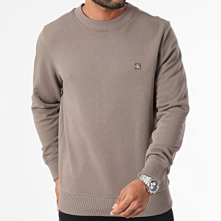 Calvin Klein - Sudadera con cuello redondo 5270 Marrón