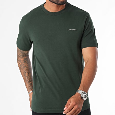 Calvin Klein - Micro Logo Interlock Tee 9894 Donkergroen