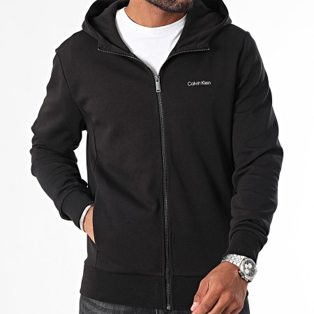 Calvin Klein - Repreve Micro Logo Sudadera con capucha y cremallera 2752 Negro