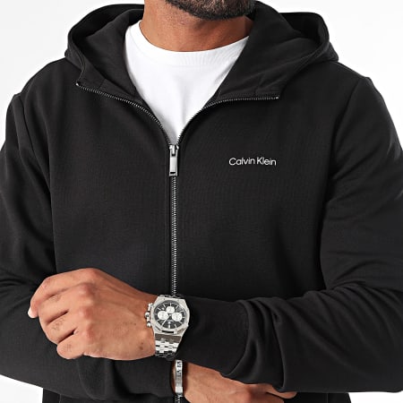 Calvin Klein - Repreve Micro Logo Hooded Zip Sweat 2752 Zwart