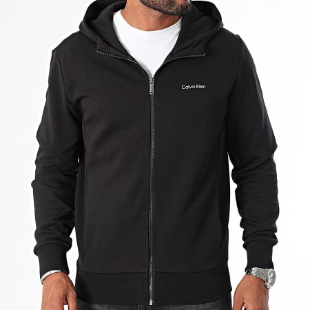 Calvin Klein - Repreve Micro Logo Sudadera con capucha y cremallera 2752 Negro