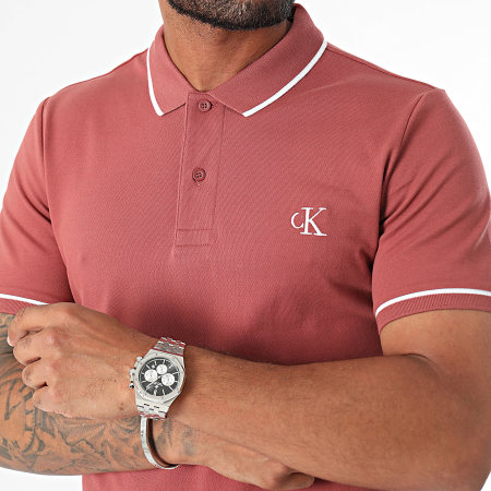 Calvin Klein - Poloshirt met korte mouwen 5603 Baksteenrood