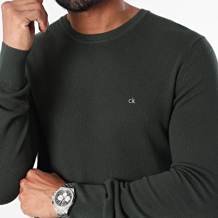 Calvin Klein - Jersey Micro Piqué Estructura 3410 Verde Oscuro