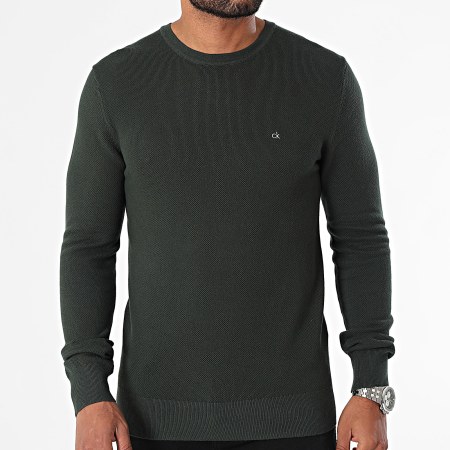 Calvin Klein - Jersey Micro Piqué Estructura 3410 Verde Oscuro