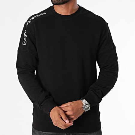 EA7 Emporio Armani - Sudadera de cuello redondo 6DPM11-PJOGZ Negro