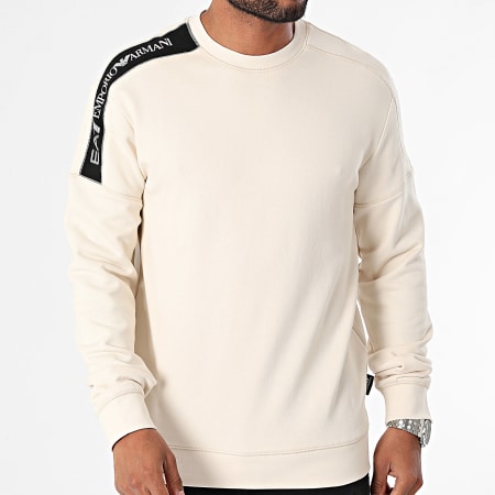 EA7 Emporio Armani - Sudadera cuello redondo 6DPM11-PJOGZ Beige