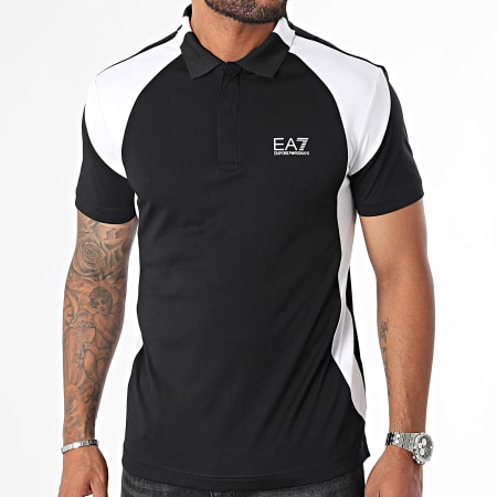 EA7 Emporio Armani - Polo a maniche corte 6DPF06-PJPCZ Nero Bianco