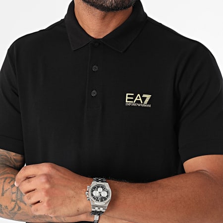 EA7 Emporio Armani - Polo Manga Corta 8NPF14-PJVQZ Negro Oro