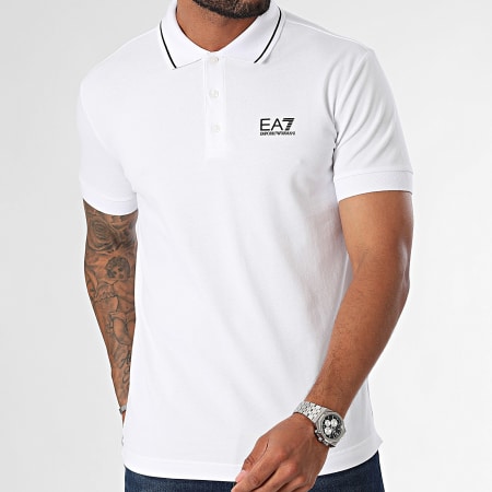 EA7 Emporio Armani - Polo a maniche corte 8NPF16-PJVUZ Bianco