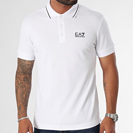 EA7 Emporio Armani - Polo a maniche corte 8NPF16-PJVUZ Bianco