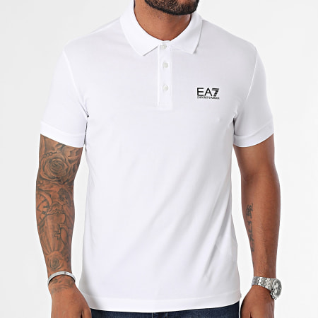 EA7 Emporio Armani - Polo a manica corta 8NPF14-PJVQZ Bianco