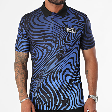 EA7 Emporio Armani - Polo de manga corta 6DPF03-PJPCZ Azul marino Negro claro Atenuado