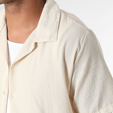 KZR - Ensemble Chemise Manches Courtes Et Pantalon Beige