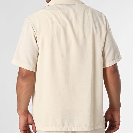 KZR - Ensemble Chemise Manches Courtes Et Pantalon Beige