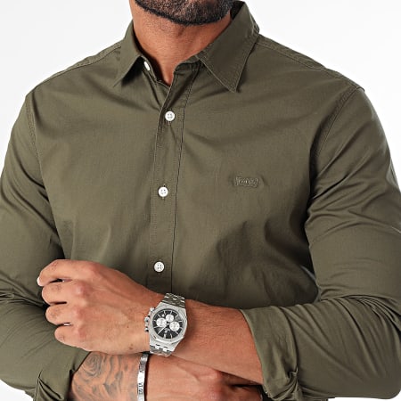 Levi's - Camisa Manga Larga Slim 86625 Verde Caqui