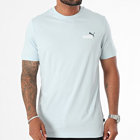 Puma - Tee Shirt Essential Small Logo 674470 Bleu Clair