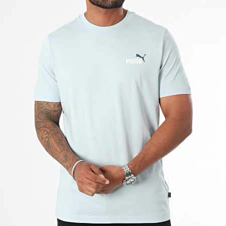 Puma - Tee Shirt Essential Small Logo 674470 Bleu Clair