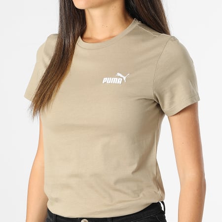 Puma - Camiseta Essential Embroidery para mujer 848331 Beige