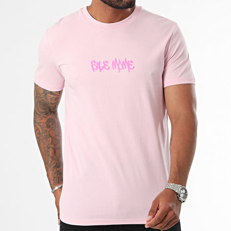 Sale Môme Paris - Roze fluorescerende konijn Street Art T-shirt