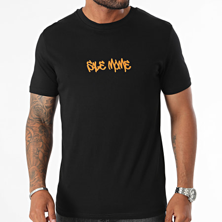 Sale Môme Paris - Camiseta Street Art Nounours Negro Naranja