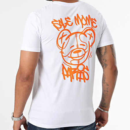 Sale Môme Paris - Camiseta Street Art Teddy Blanco Naranja