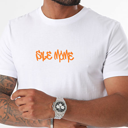 Sale Môme Paris - Camiseta Street Art Teddy Blanco Naranja