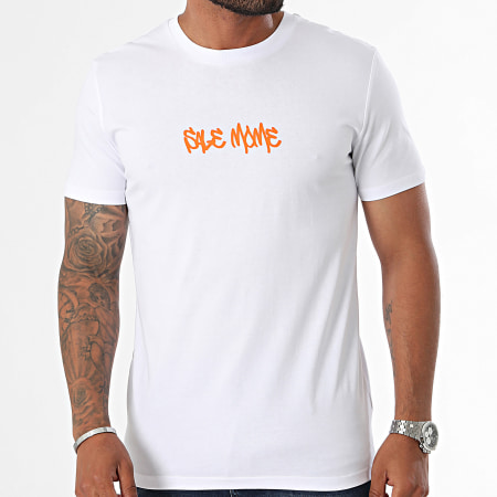 Sale Môme Paris - Camiseta Street Art Teddy Blanco Naranja