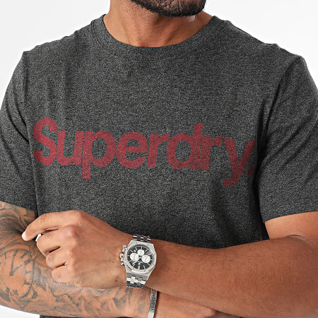 Superdry - Klassieke Core Logo Tee M1012022A Antraciet Heather Grijs