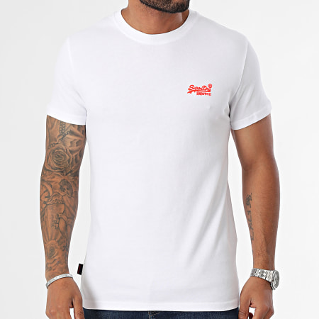 Superdry - Essential Logo Embroidery Tee M1011245A Blanco