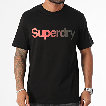 Superdry - Camiseta Core Logo Fade M1012031A Negro