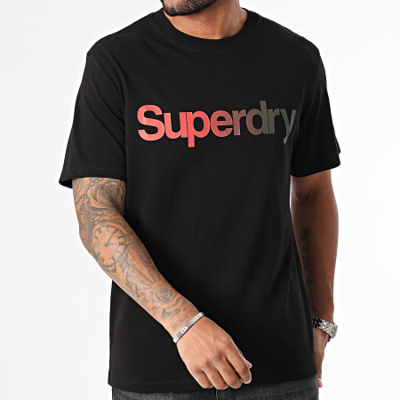 Superdry - Camiseta Core Logo Fade M1012031A Negro