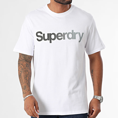 Superdry - Tee Shirt Core Logo Fade M1012031A Blanc