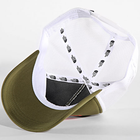 The North Face - Casquette Trucker Logo 3FM3 Vert Kaki Blanc