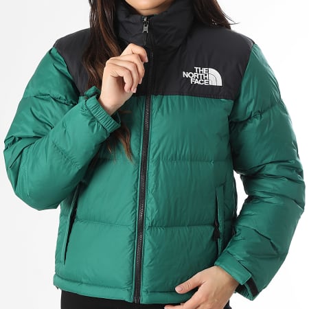 The North Face Doudoune Femme Retro Nuptse A3XEO Green Black Ryses